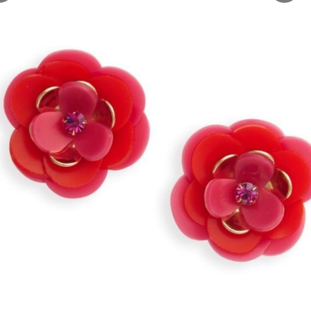 RARE. kate spade rosey posey earrings